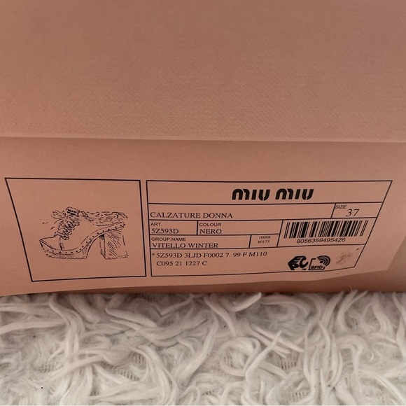 Miu Miu Winter Platform Mules in Black NWT - Picture 15 of 15